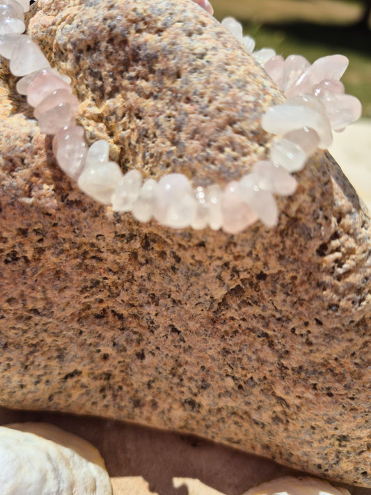 Bracelet en quartz rose